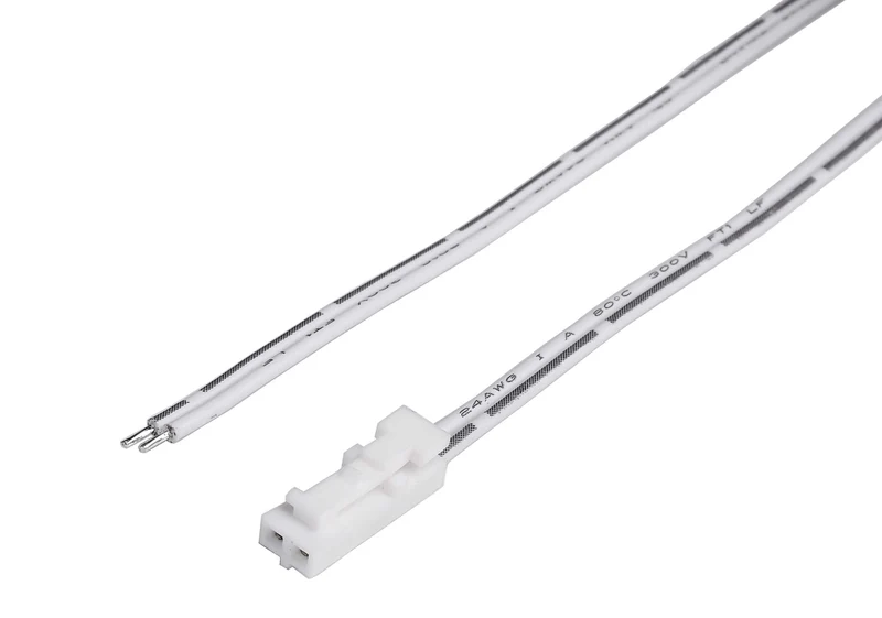 Deko-Light MINI-AMP Anschlusskabel (Stecker) 30cm, 12V/24V, max. 3A, IP20 Weiß