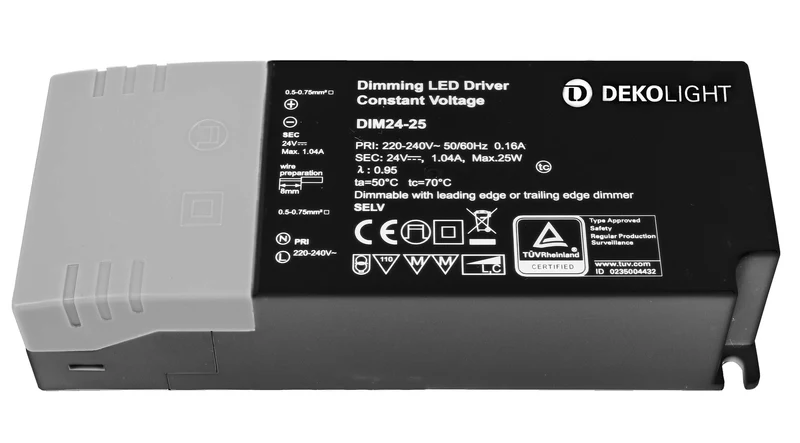 Deko-Light BASIC, DIM, CV, 24V 2,5-25W Schwarz