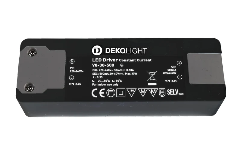 Deko-Light BASIC, CC, V8-30-500mA/30W Schwarz