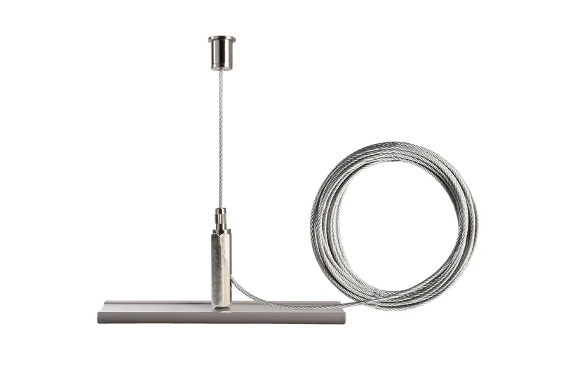 Deko-Light D Line Seilabhängungshalter Mini mit 5,0m Abhängeseil Fenstergrau RAL 7040