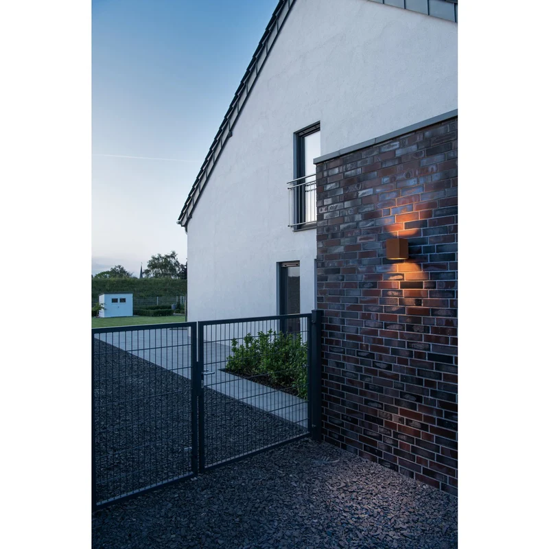 SLV RUSTY© UP/DOWN WL, Outdoor LED Wandaufbauleuchte eckig rost CCT switch 3000/4000K