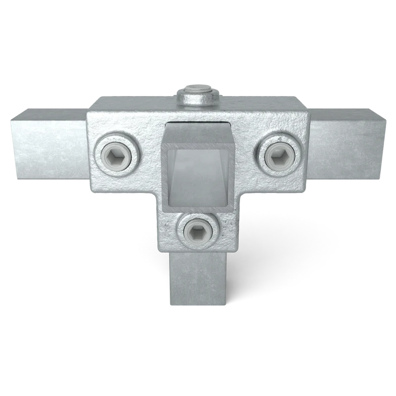 T-Stück für Stützrohr 25 mm quadratisch