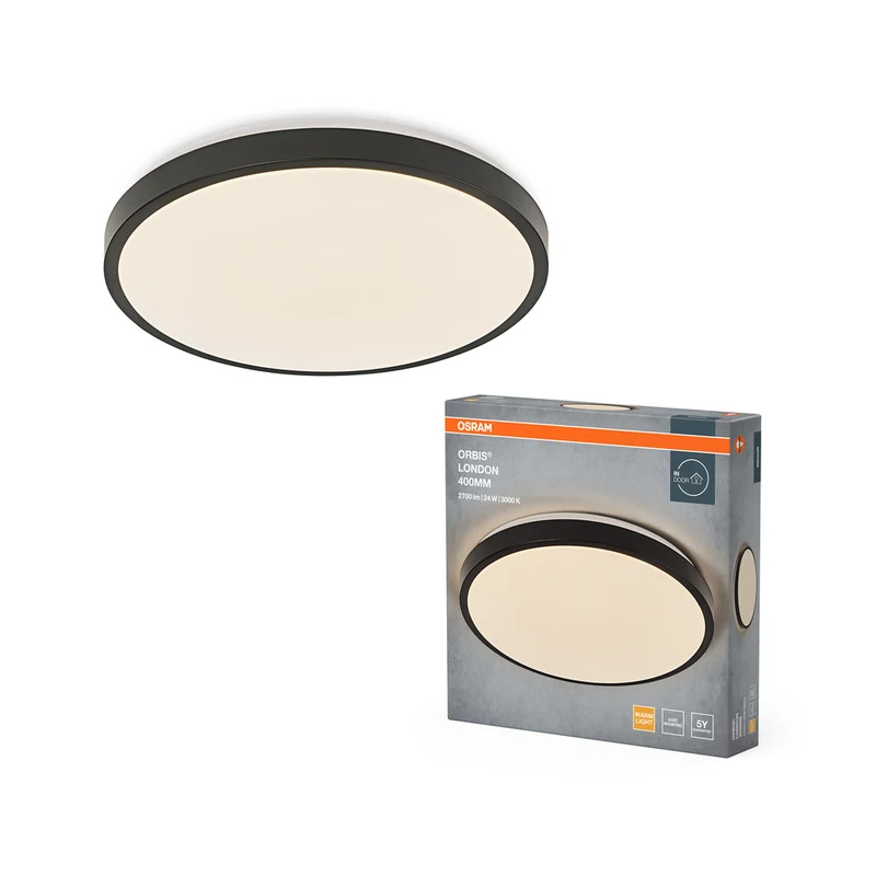 OSRAM ORBIS LONDON Deckenleuchte, schwarz, 24W, 2700lm