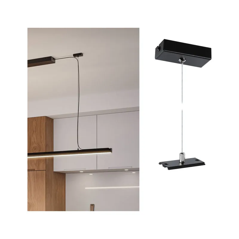 Paulmann Linion Zubehör Seilabhängung Signalschwarz 40x80mm