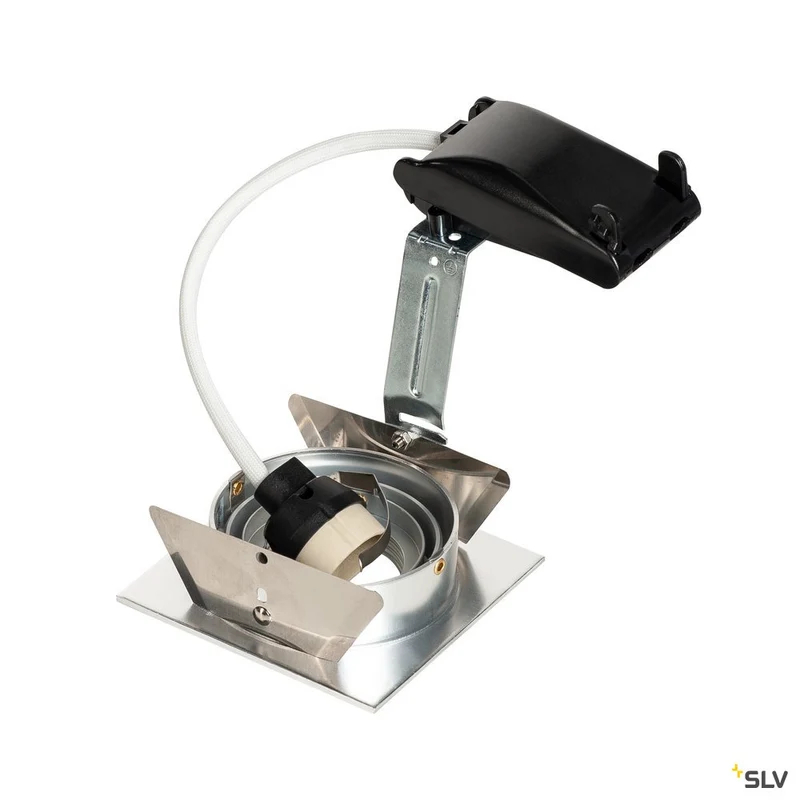SLV NEW TRIA I GU10 Downlight, eckig, alu brushed, max. 50W, inkl. Blattfedern