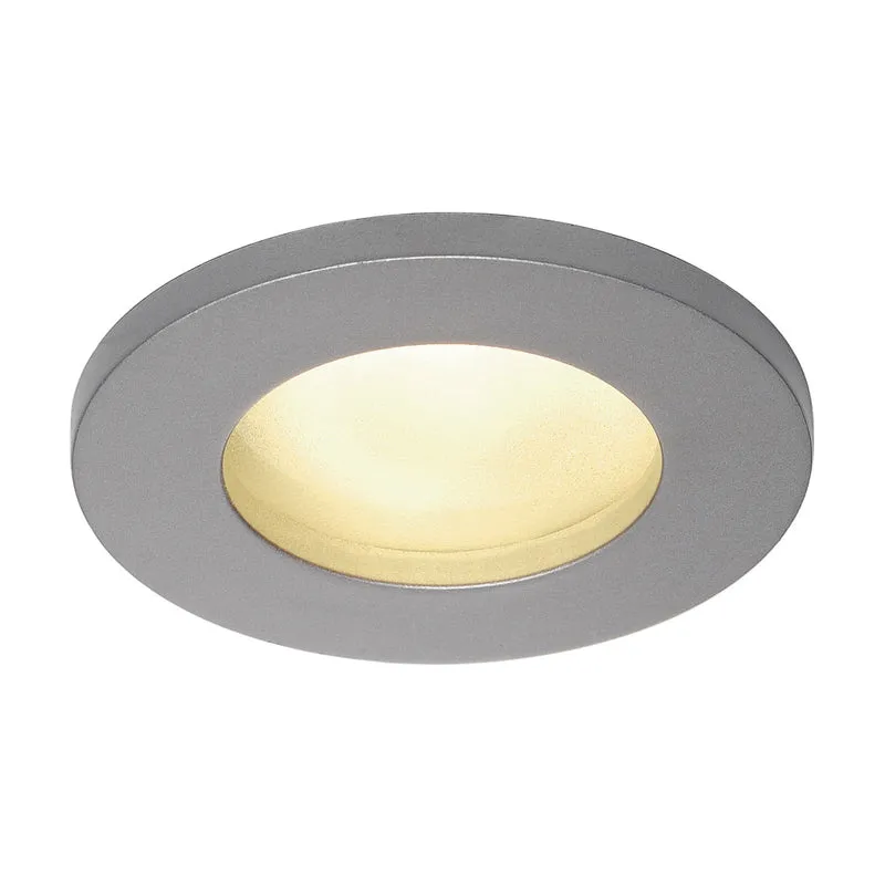 SLV DOLIX OUT GU10 ROUND Downlight, silbergrau, max. 35W