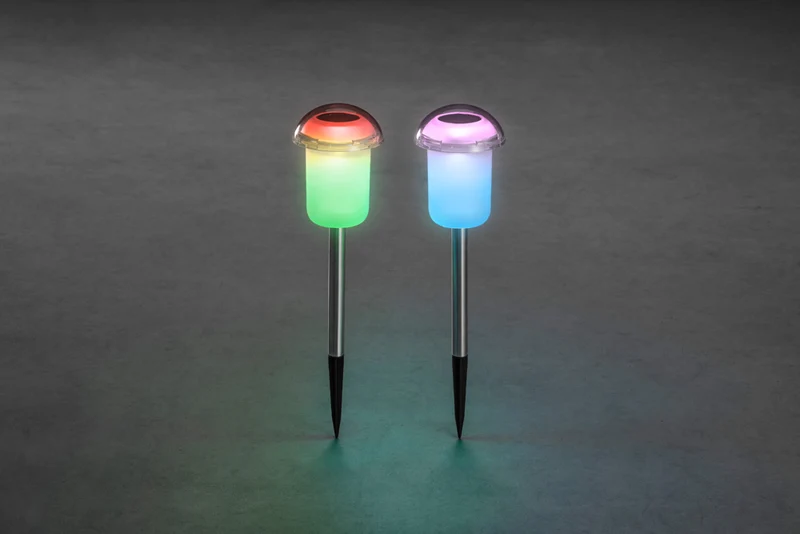 Konstsmide Assisi Solarleuchte 2erSet Farbwechsel RGB oder weiß 0,12W