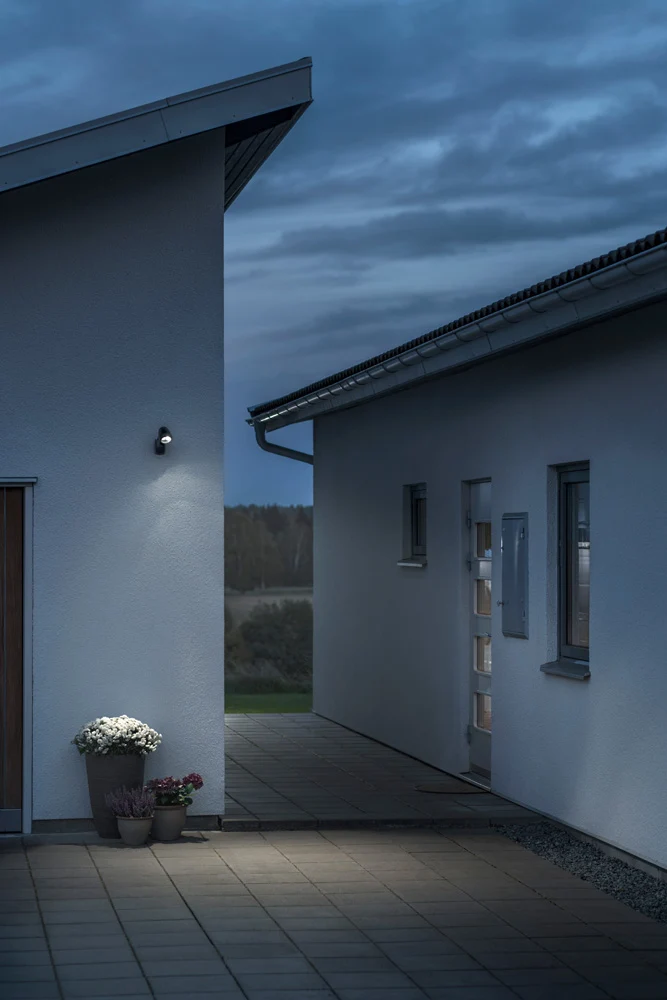 Konstsmide Prato Wandleuchte schwarz LED 1W Batterie