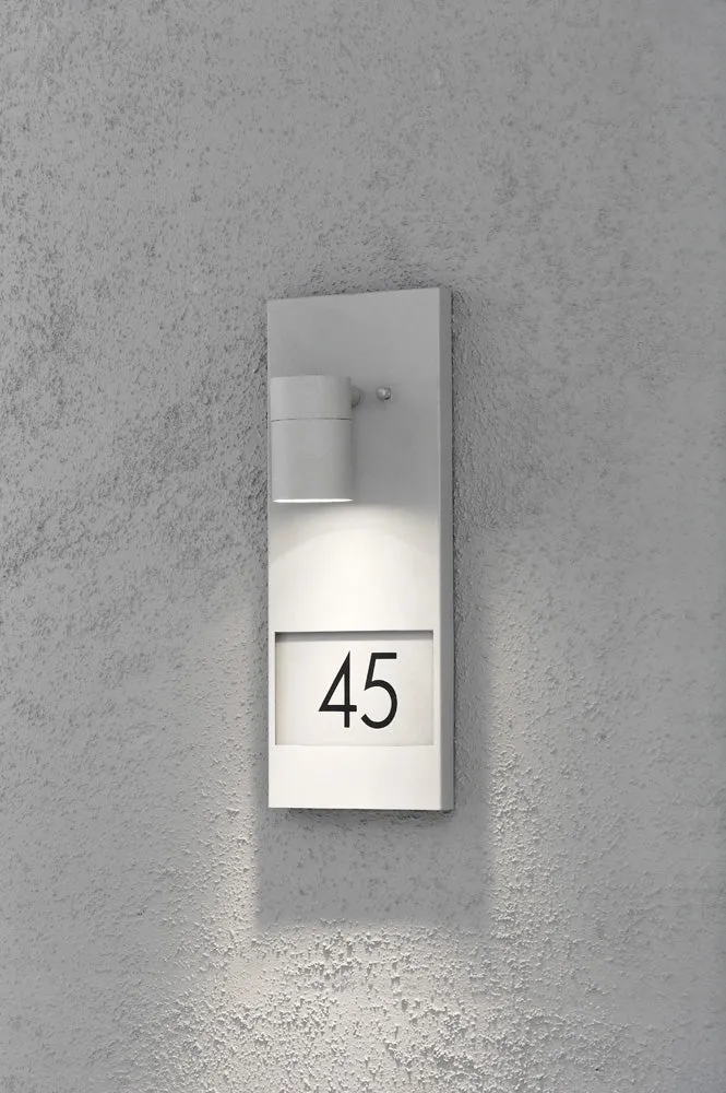Konstsmide Hausnr. Strahler Modena silbergrau