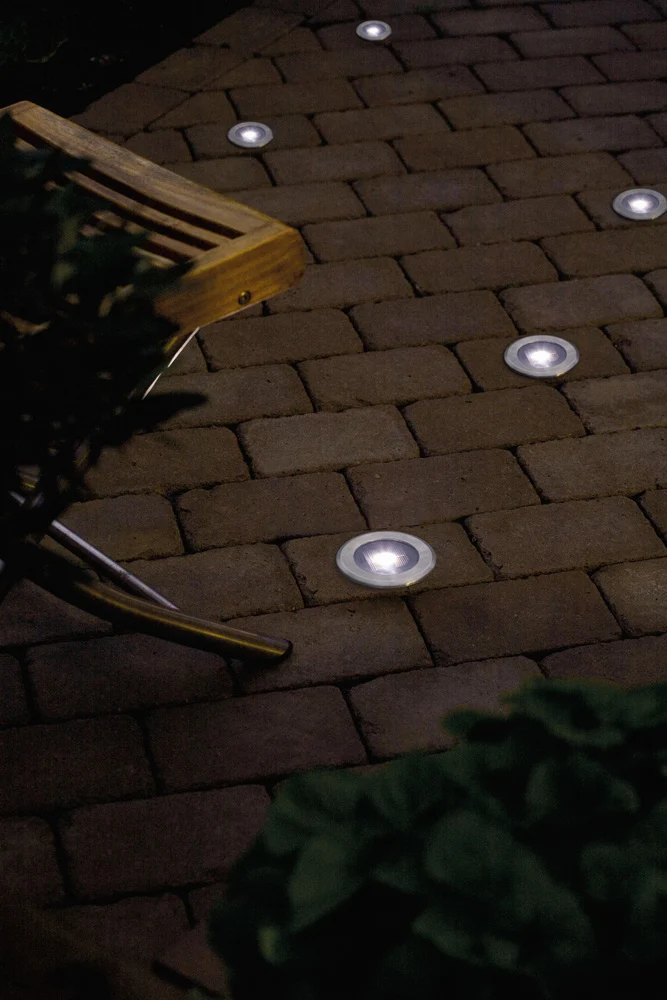 Konstsmide LED Solarbodeneinbaustrahler, Edelstahl, weiße LED