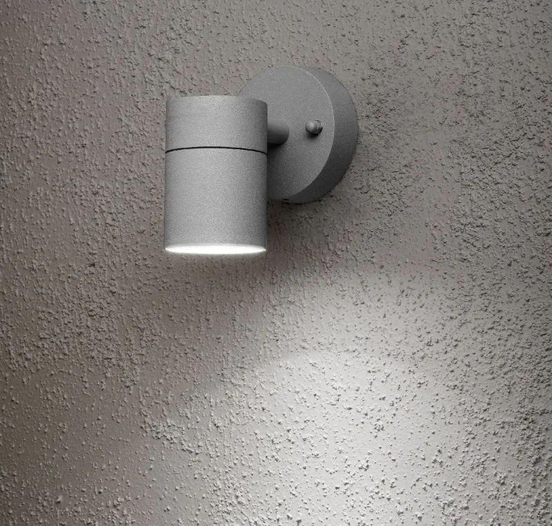 Konstsmide Halogenspot Modena grau, klares Glas