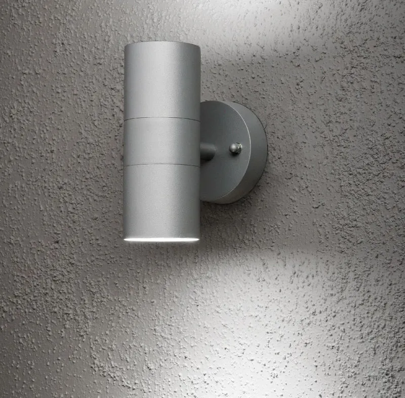 Konstsmide Halogenspot Modena grau, klares Glas