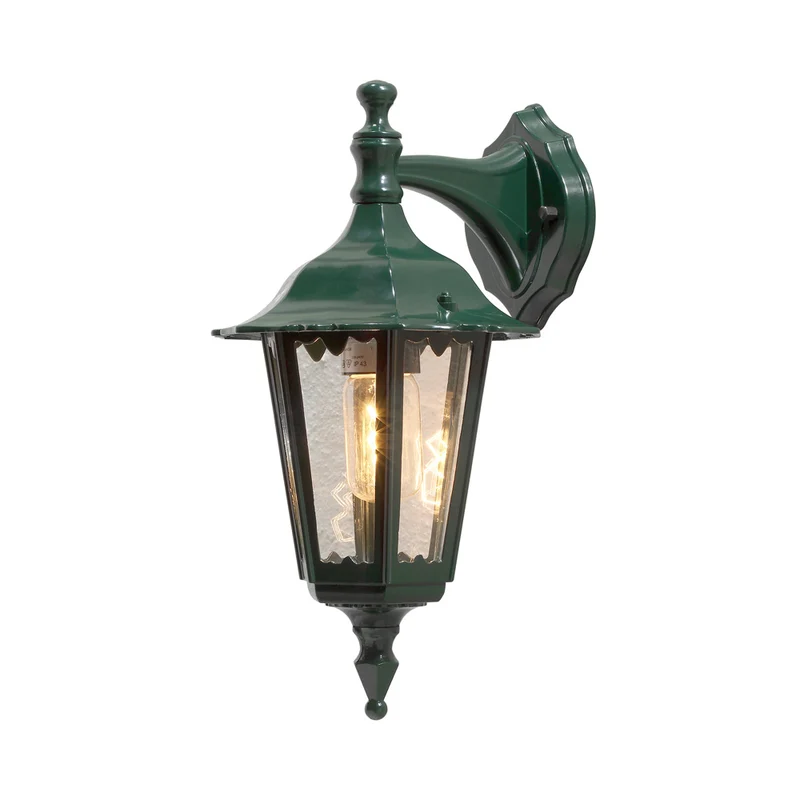 Konstsmide Wandleuchte Firenze, grün, klares Glas