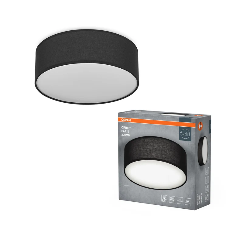 OSRAM ORBIS PARIS Deckenleuchte 300mm, schwarz, E27