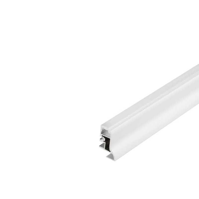 SLV GLENOS Fußleisten-Profil 200,mattweiss, 2m, mit semi-transparenter Acrylabdeckung