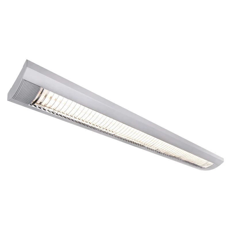 SLV TRISTAN T8 58W Deckenleuchte,rechteckig, silbergrau,2xT8 58W