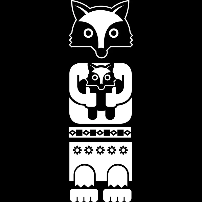 SLV Sticker Totem Fox, weiss,inkl. Rakel
