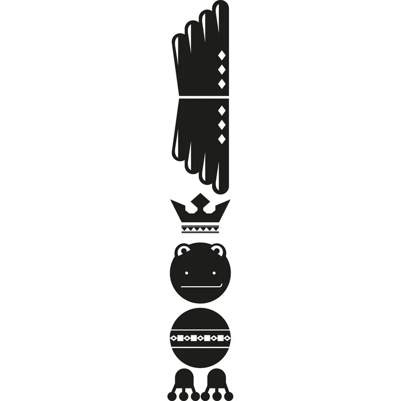 SLV Sticker Totem Frog, schwarz,inkl. Rakel