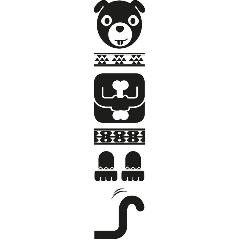 SLV Sticker Totem Dog, schwarz,inkl. Rakel