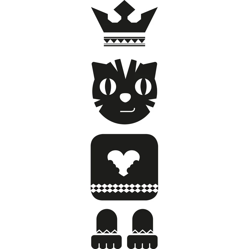 SLV Sticker Totem Cat, schwarz,inkl. Rakel