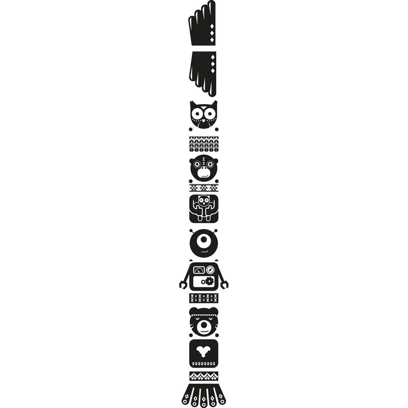 SLV Sticker Totem Owl, schwarz,inkl. Rakel