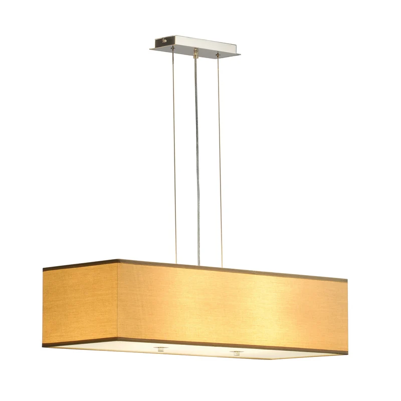 SLV SOPRANA Pendelleuchte, PD-1,eckig, beiges Textil, 4xE27,max. 4x60W