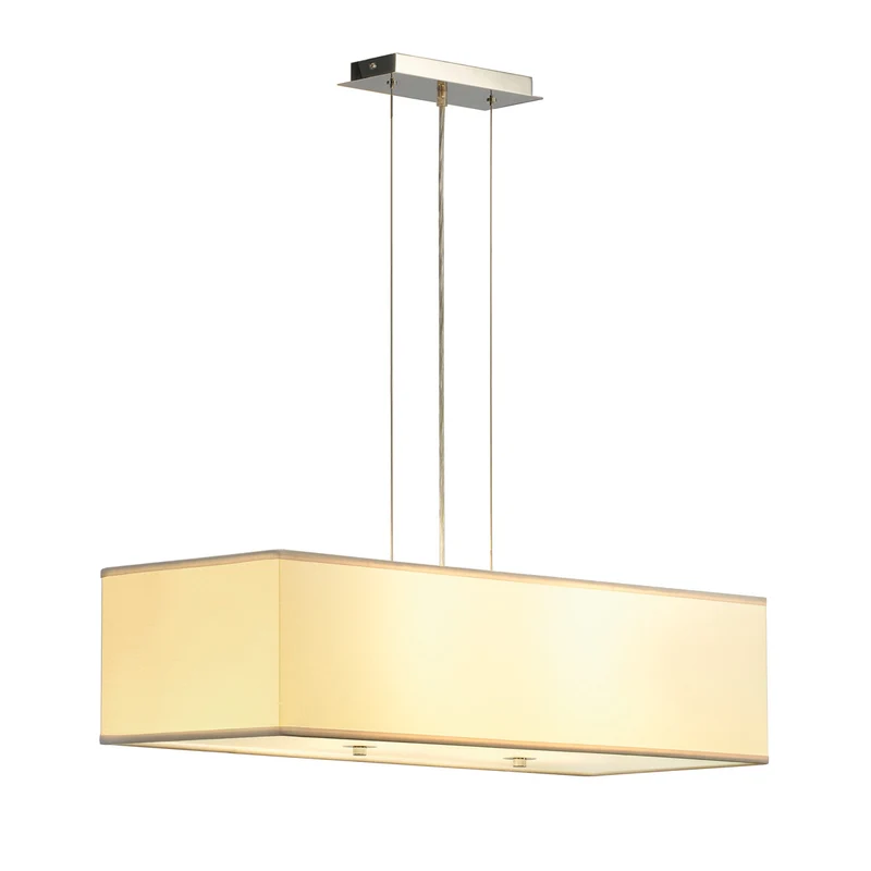 SLV SOPRANA Pendelleuchte, PD-1,eckig, weisses Textil, 4xE27,max. 4x60W