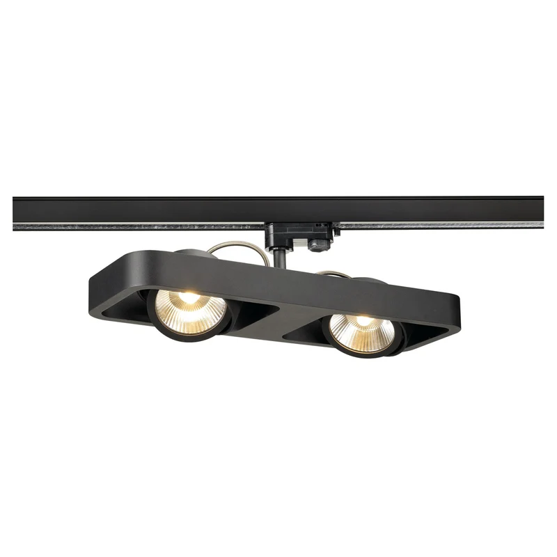SLV LYNAH Spot, schwarz, 2x10WLED, inkl. 3P.-Adapter