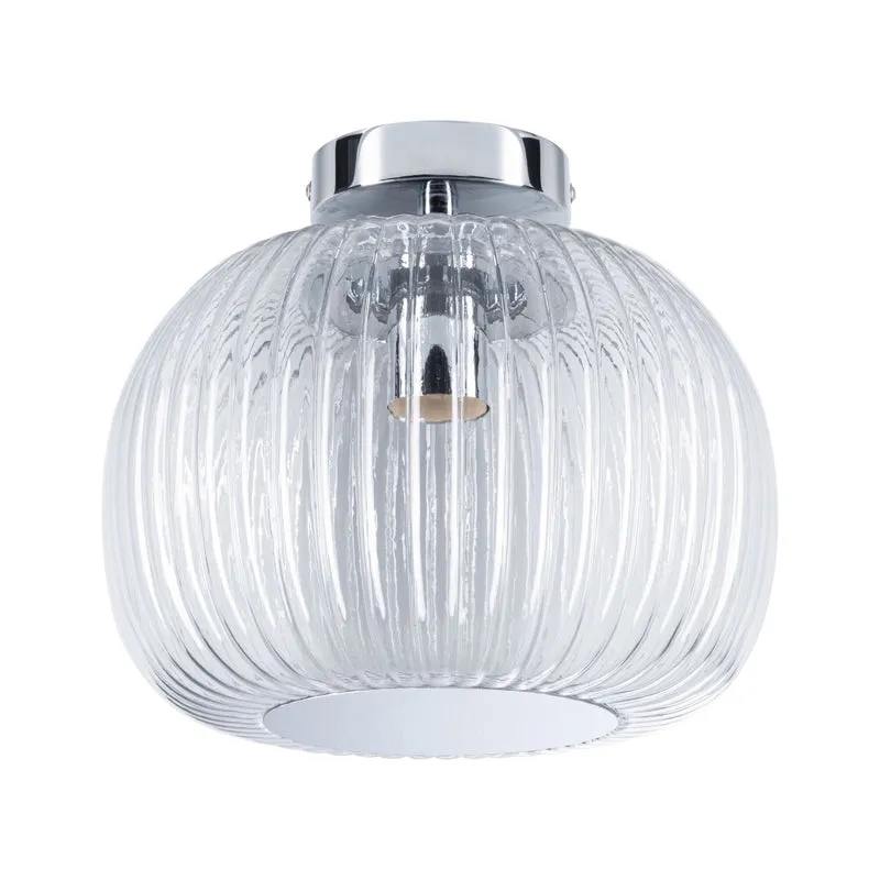 Paulmann LED Deckenleuchte Ruya IP44 E27 230V max. 60W dimmbar Glas#Chrom