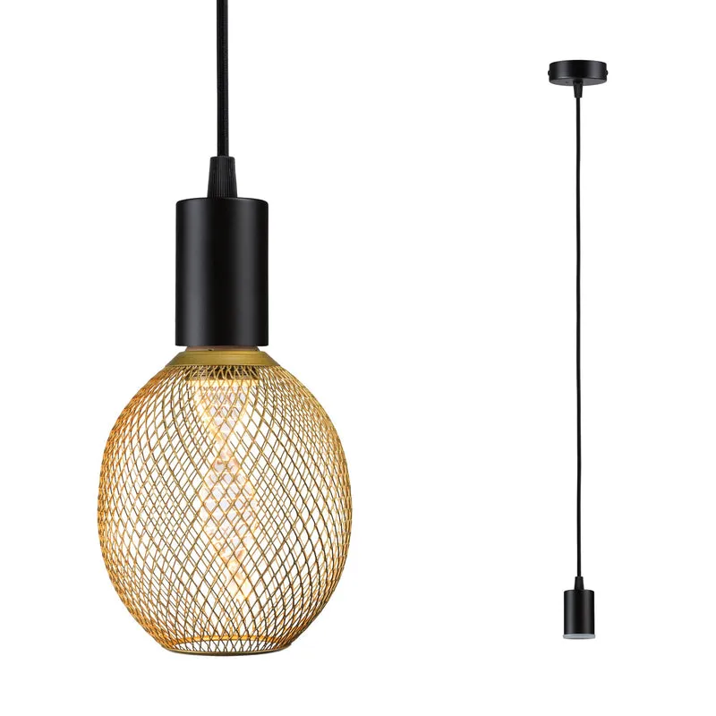 Paulmann Pendelleuchte Ravi IP44 E27 max. 60W Schwarz matt dimmbar