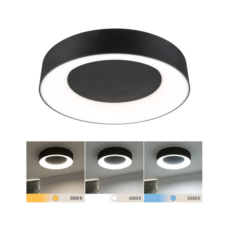 Paulmann LED Deckenleuchte Casca IP44 White Switch 2100lm 230V 23W Schwarz matt