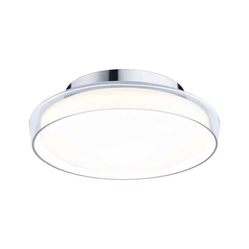 Paulmann Selection Bathroom LED Deckenleuchte Luena IP44 3000K 600lm 230V 11,5W Glas#Chrom