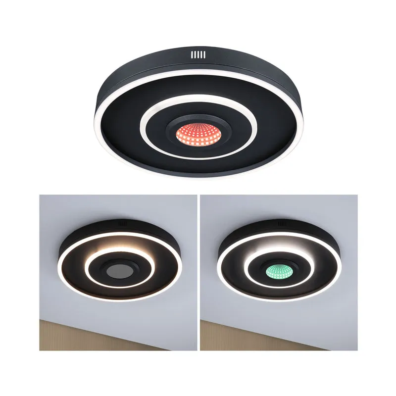 Paulmann LED Deckenleuchte Spaceglow RGB+ 320lm / 800lm 230V 22W dimmbar Schwarz matt