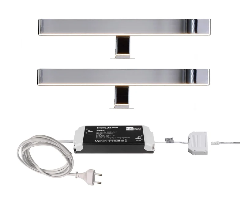 Deko-Light Spiegel Line II 2er Bundle 12W Silber Chrom