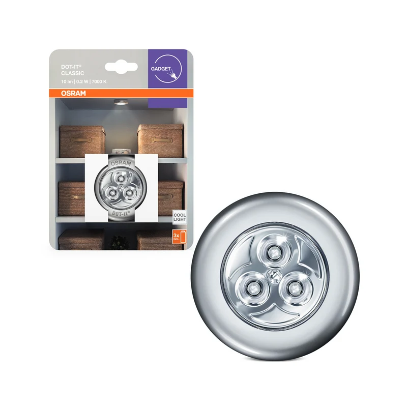 OSRAM DOT-it mobile LED Leuchte batteriebetrieben Leuchte 0,23W / 7000K Kaltweiß