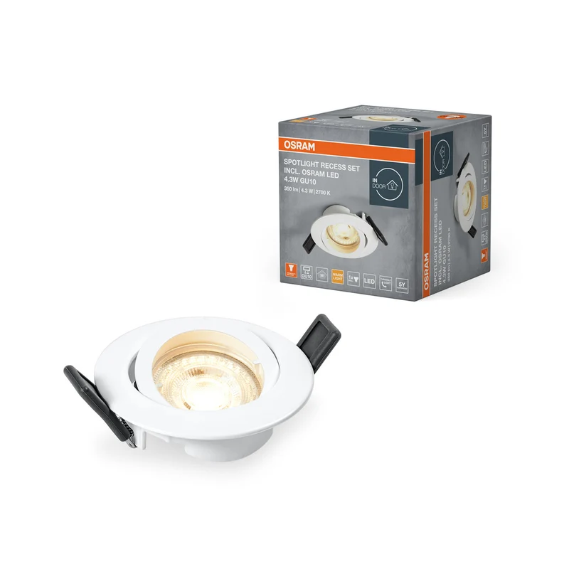 OSRAM RECESS DOWNLIGHT TWISTLOCK LED Spotlight Ø 88,5mm weiß 4,3W / 2700K Warmweiß GU10