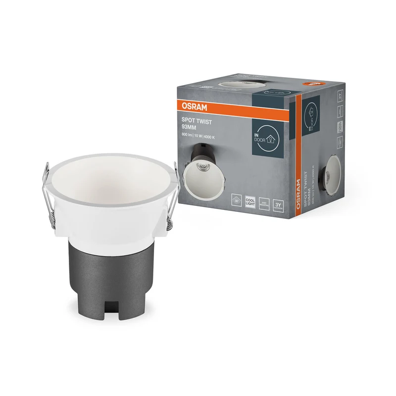 OSRAM SPOT TWIST Ø 93mm Downlight, weiß, 10W, 800lm, 840 WT