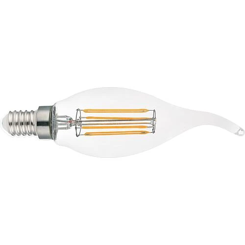 EGB Filament Windstoßlampe klar E14 4W 490lm 2700K