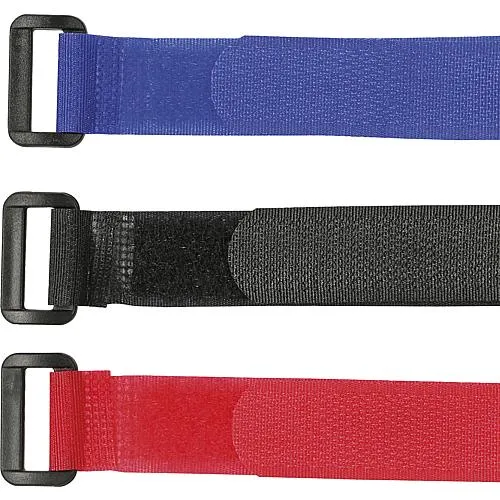 EGB Klettstreifen mit Schnalle, 9er Set - 25cm