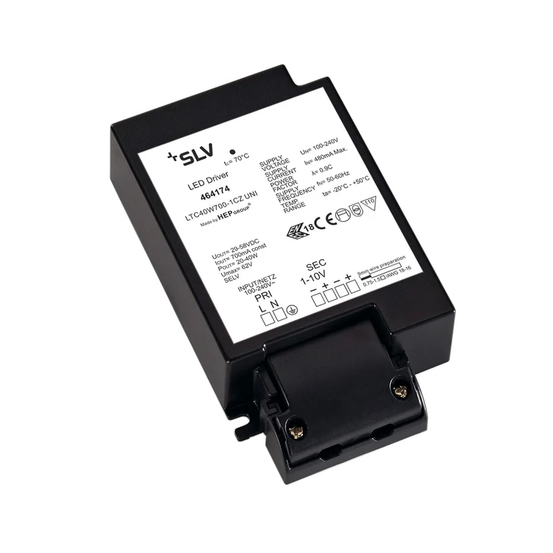 SLV LED-Treiber, 40W, 700mA, inkl. Zugentlastung, dimmbar