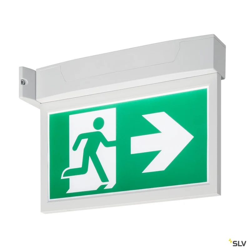 SLV P-LIGHT Emergency Exit sign big ceiling/wall, white