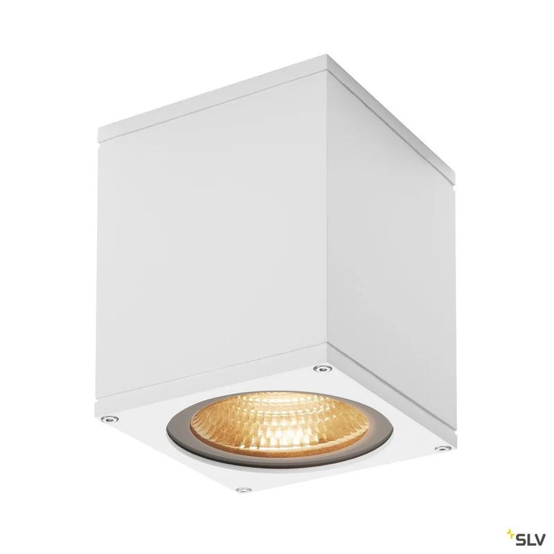 SLV BIG THEO WALL, Outdoor Wandleuchte, Flood down, LED, 3000K, weiß, B/H/T 13/14/13,5 cm