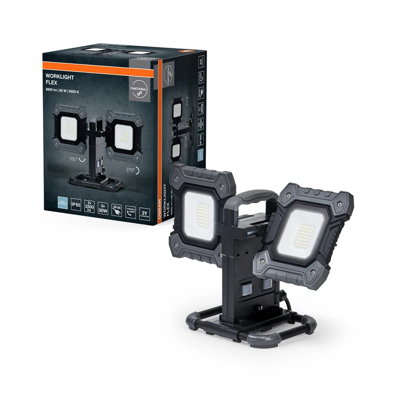 OSRAM WORKLIGHT VALUE FLEX Baustrahler 2x30W, 6450lm, 6500K