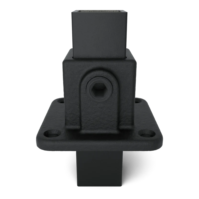 Fußplatte quadratisch schwarz 25 mm quadratisch