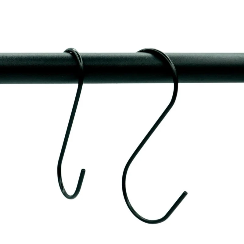 S-Haken in Schwarz (Set 5 Stück)