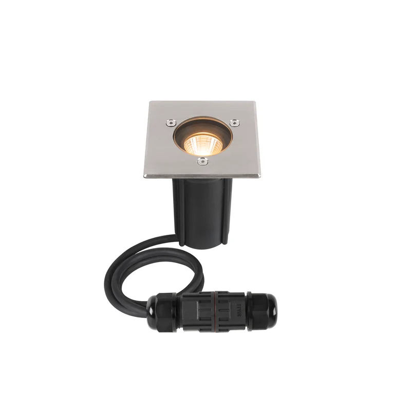 DASAR® S, Bodeneinbauleuchte, eckig, 4 W, 3000 K, 24°, IP67, zylindrisch, anthrazit