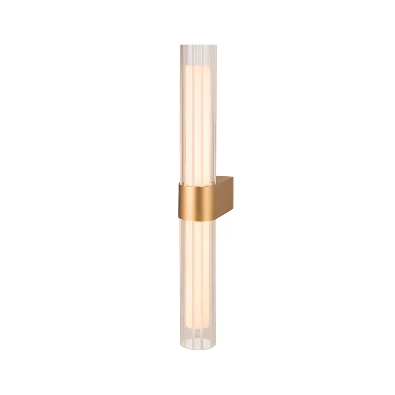 LYGANT double, Wandaufbauleuchte, 3000 K, 11 W, messing
