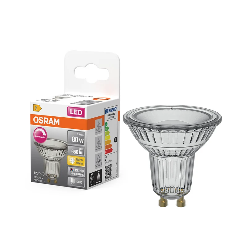 OSRAM LED SUPERSTAR PAR16 LED Spot dimmbar (ex 80W) 6.9W / 2700K Warmweiß GU10
