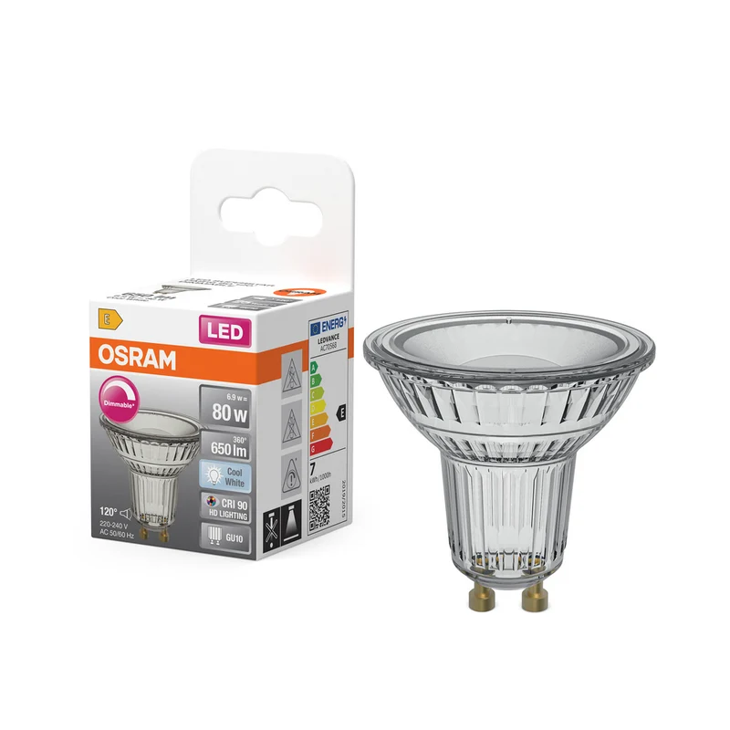 OSRAM LED SUPERSTAR PAR16 LED Spot matt dimmbar (ex 80W) 6.9W / 4000K Kaltweiß GU10