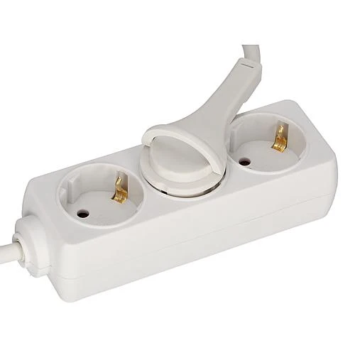 3-fach Steckdose mit Flachstecker 3x1,5 weiß 3m EAN 4027236046431